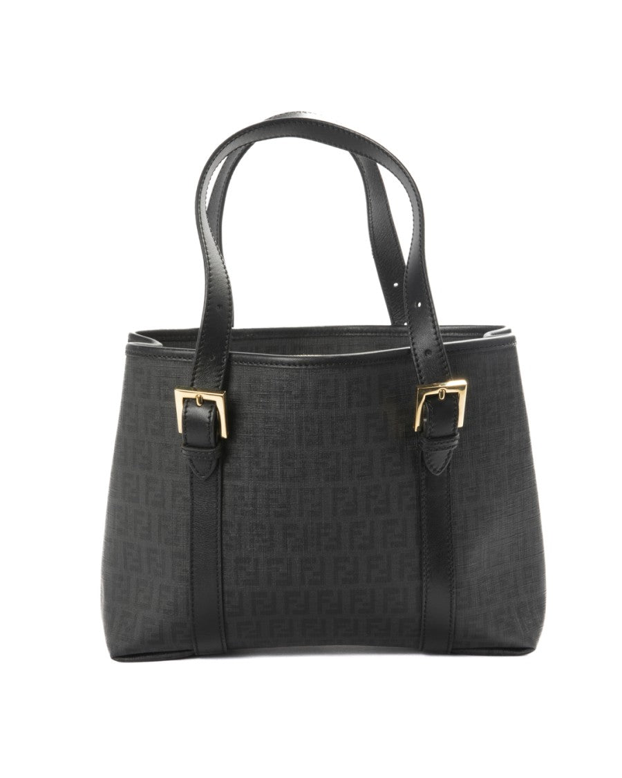 Fendi Tote Square Small Ff Zucchino Nera