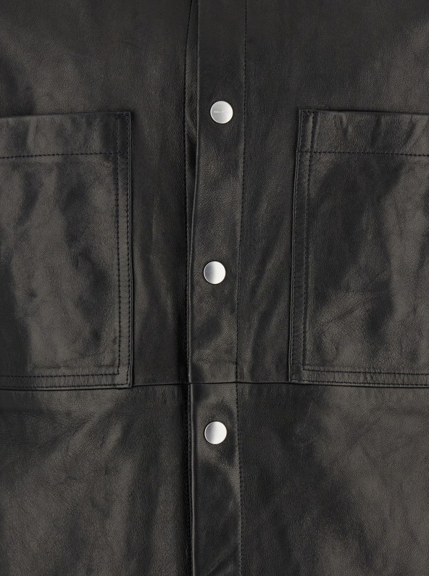 Rick Owens Black Black Lamb Leather Jacket