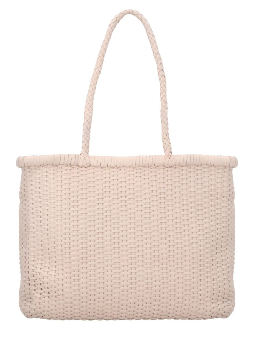 Dragon Diffusion Neutrals B Weave Large Woven Leather Tote Bag