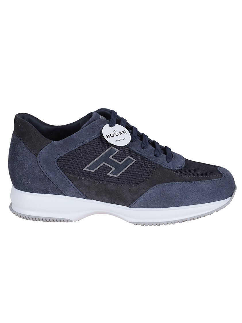 Hogan Blue Leather And Suede Interactive Shoe