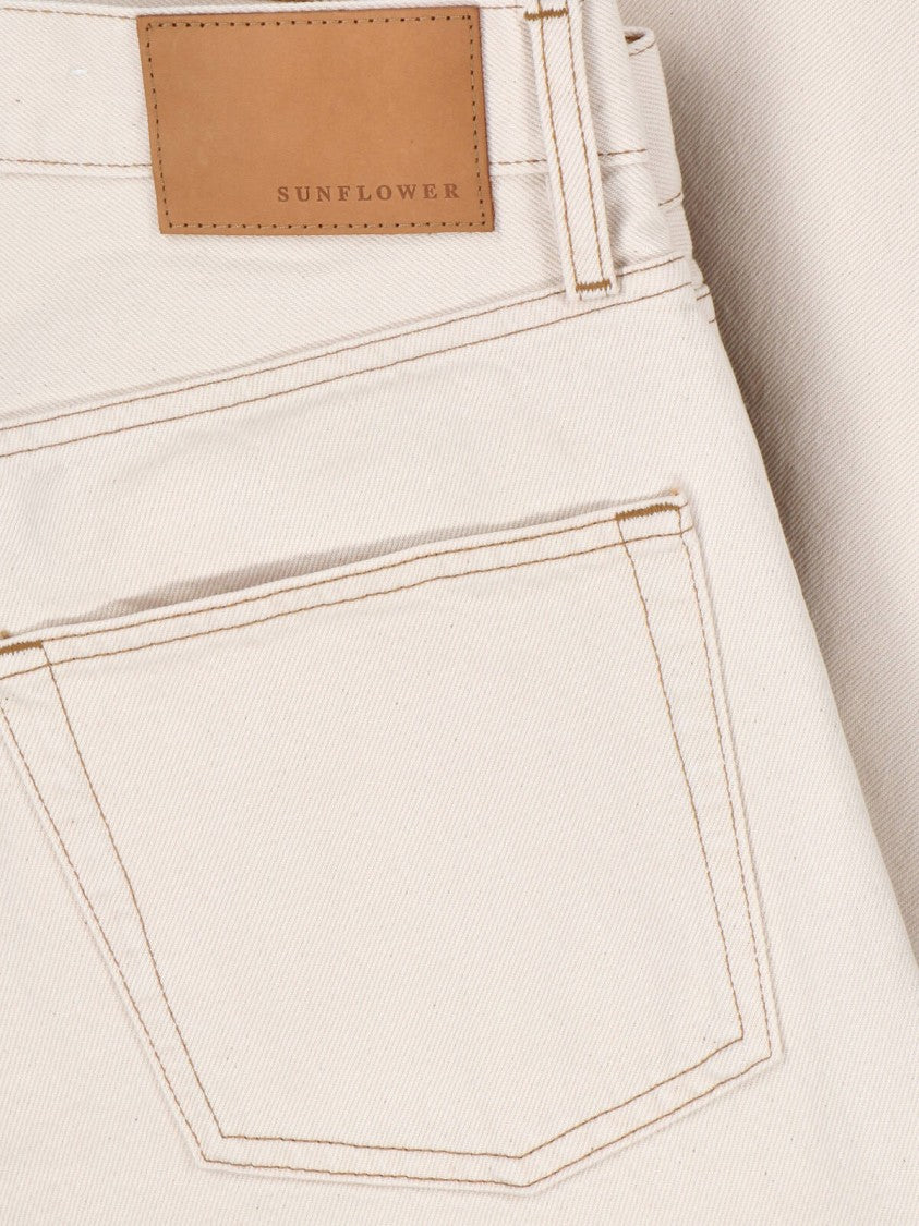 Sunflower Straight-Leg Denim Jeans With Cream Cotton Finish