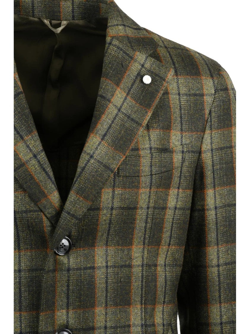 Luigi Bianchi Green Wool-Cashmere Coat