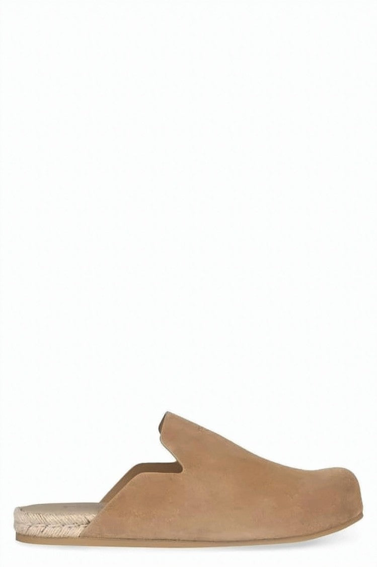Prada Calf Leather Slip-On Mules With Woven Heel Detail