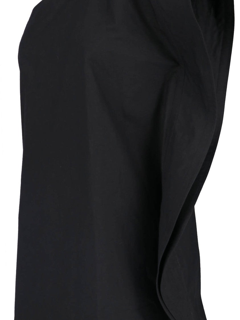 Stella Mccartney Black Asymmetrical One-Shoulder Cotton Dress