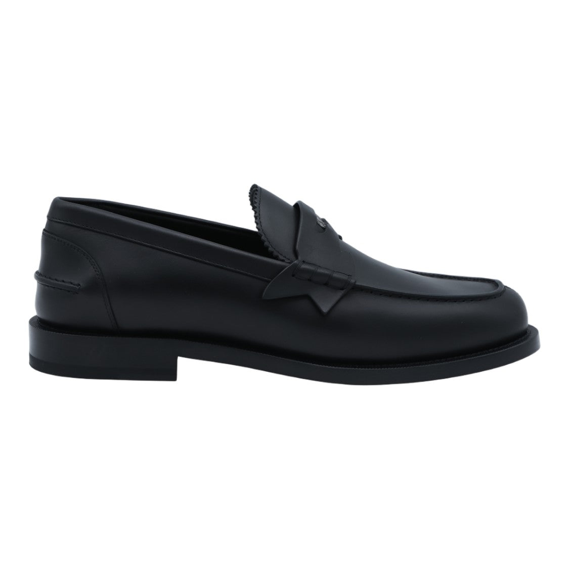 Christian Louboutin Classic Black Leather Emblem Loafers