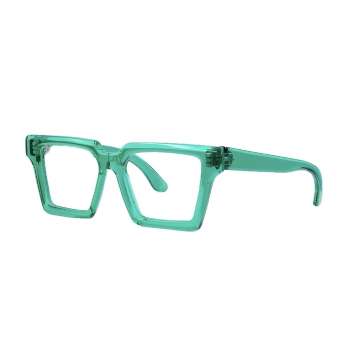 Panetti Eyewear Green Flash Acrylic Square Sunglasses