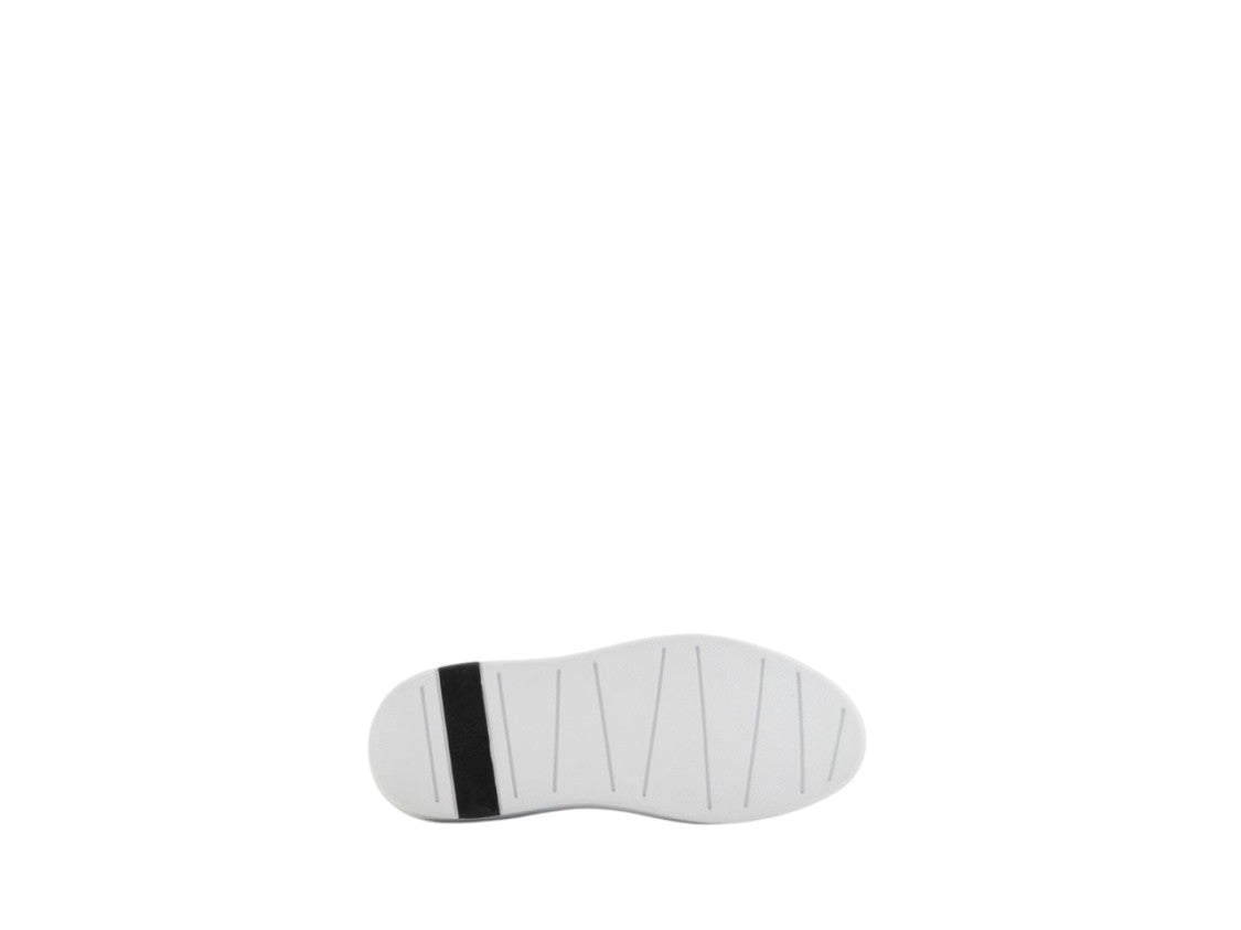 Armani Exchange Minimalist Leather Contrasting Heel Detail Sneakers