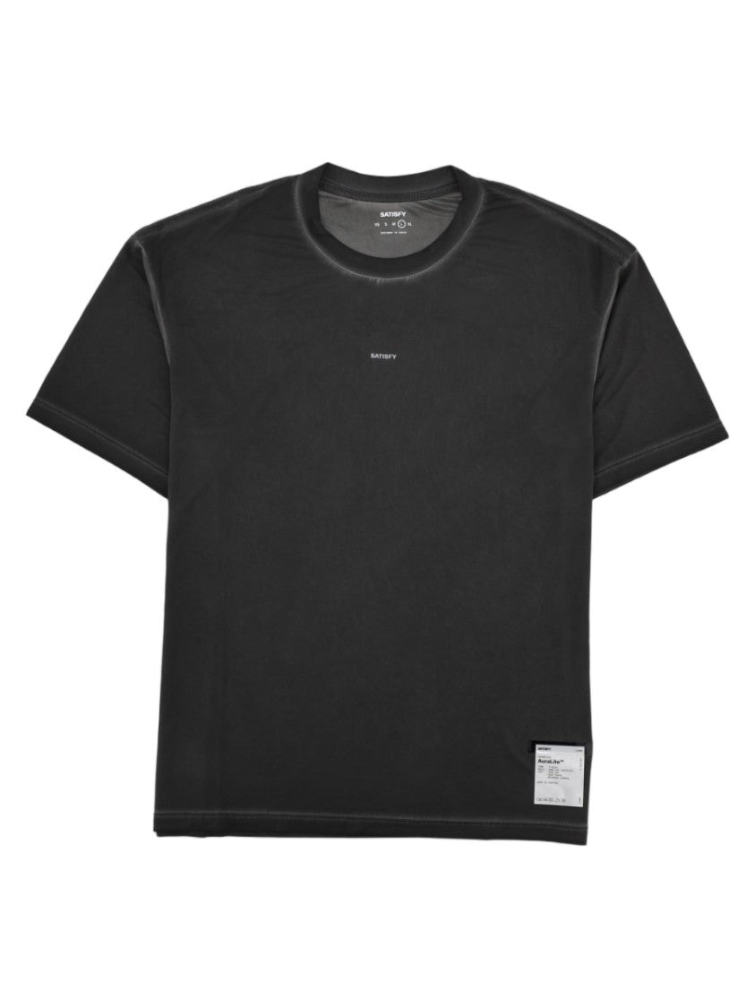 Satisfy Black Minimalist Logo Short-Sleeve T-Shirt