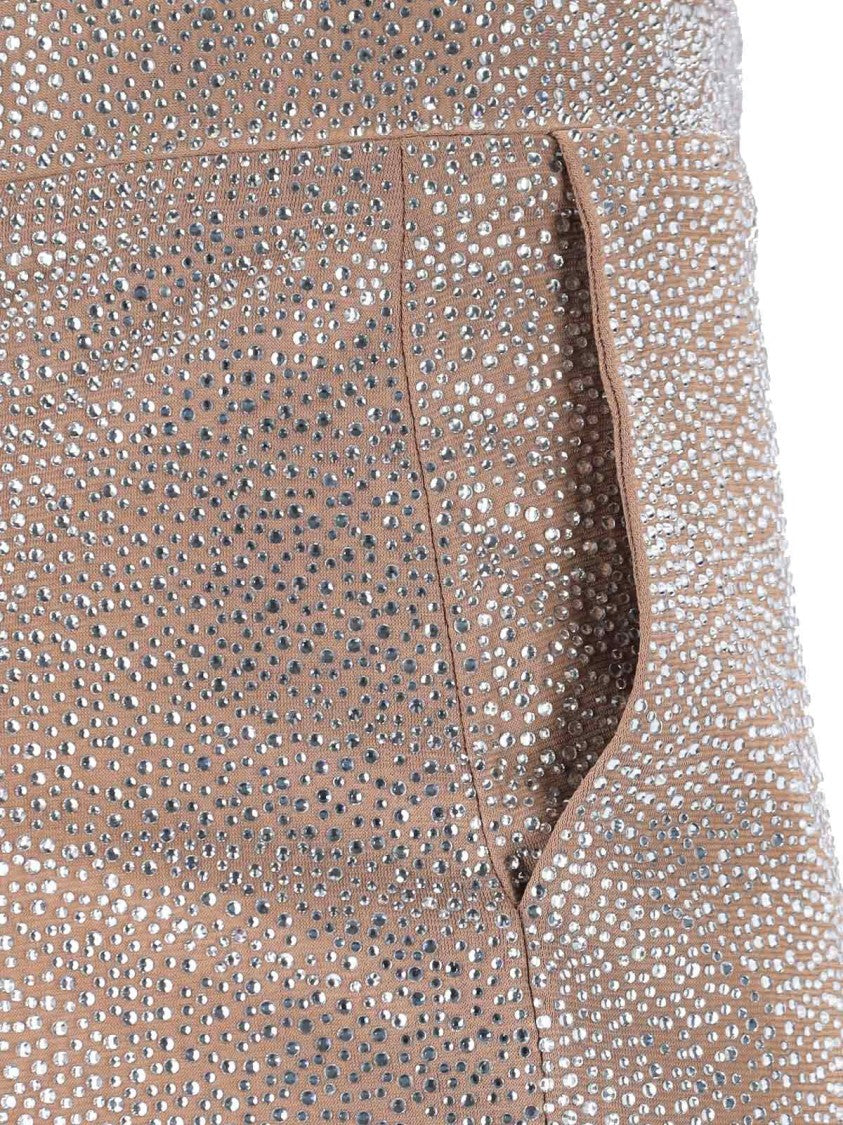 Giuseppe Di Morabito Strass Midi Skirt – Beige