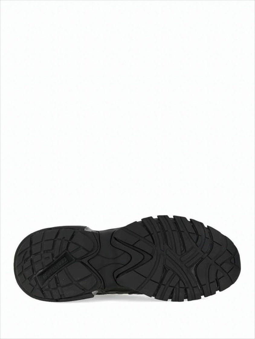 Diesel Black Mesh Sports Sneakers With Textured Sole