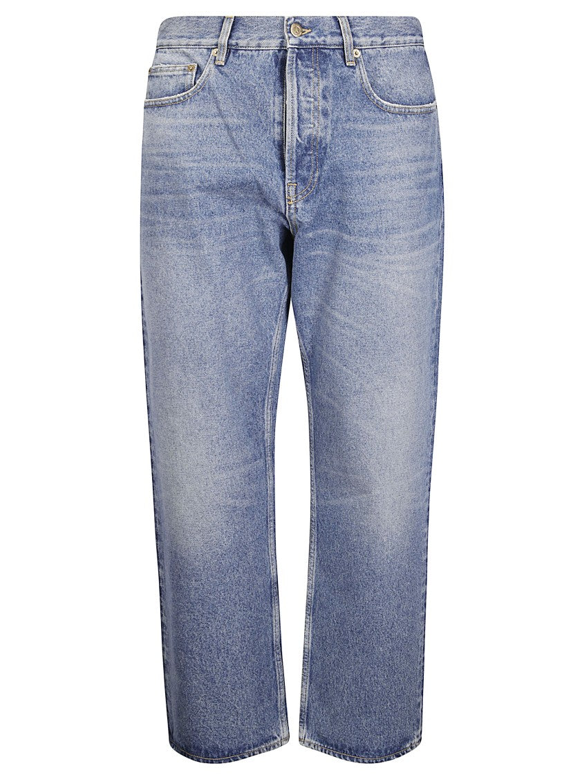 Golden Goose Loose-Fit Medium Blue Denim Pants