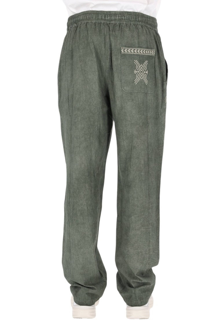 Isabel Marant Relaxed-Fit Cotton Gauze Pants With Embroidered Details