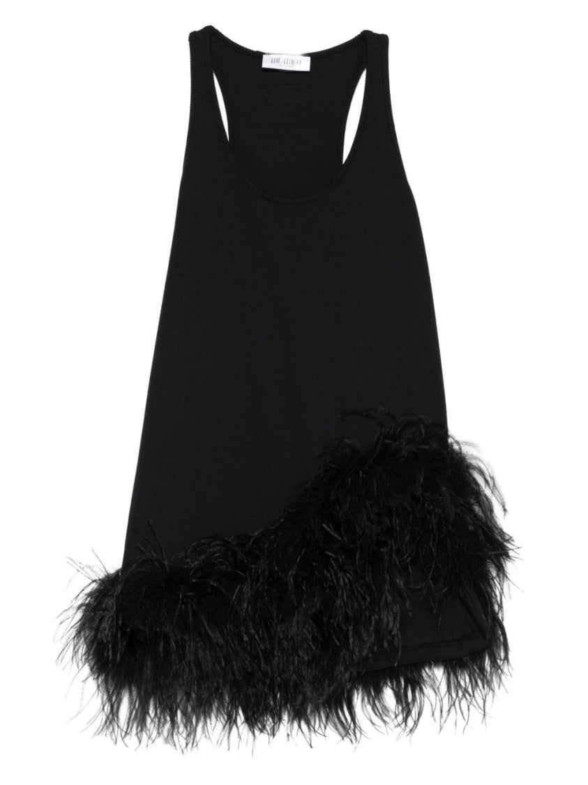 The Attico Sleeveless Black Mini Dress