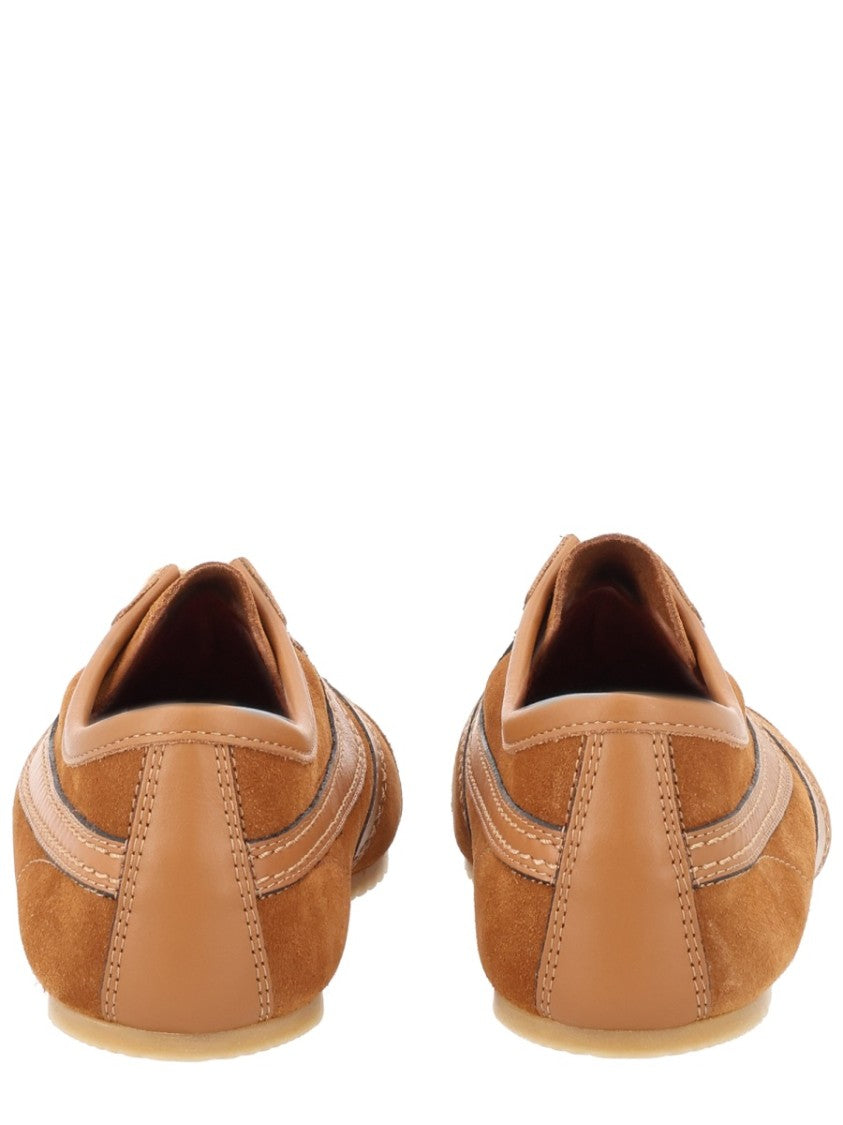 Dries Van Noten Brown Smooth Suede Retro Sneakers