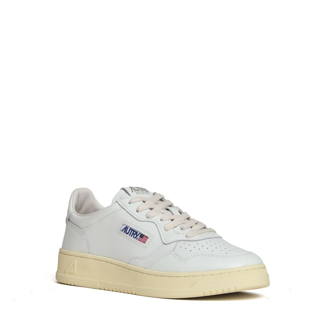 Autry White Medalist Low Leather Sneakers