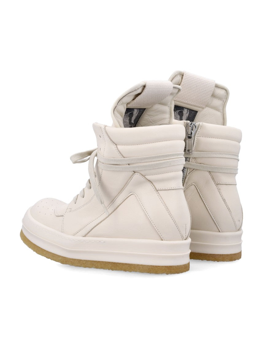 Rick Owens Geobasket High-Top Sneakers With Unique Creeper Sole