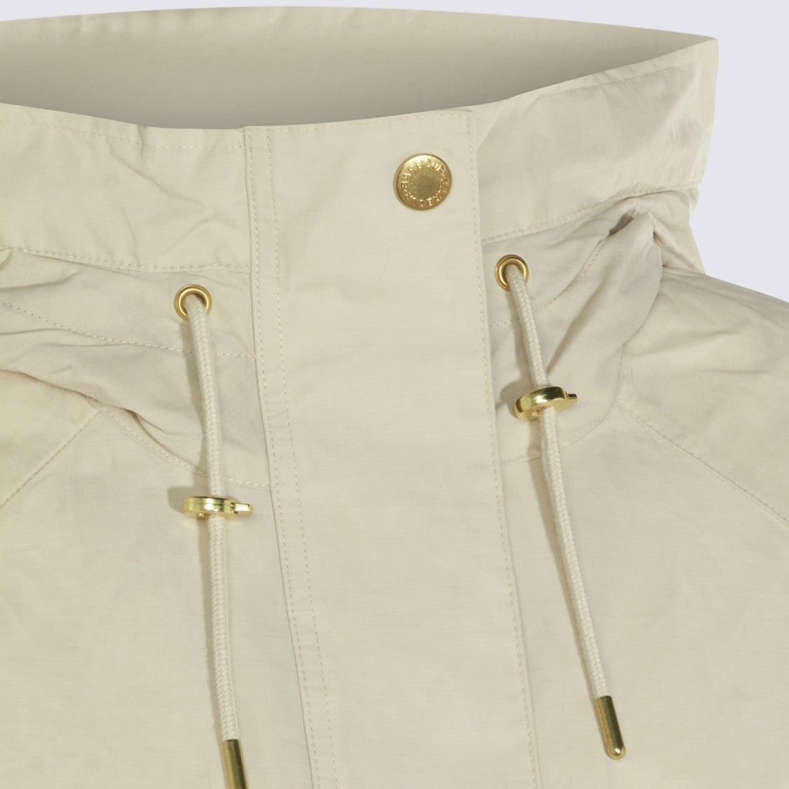 Barbour Minimalist Hooded Jacket With Gold-Tone Accents