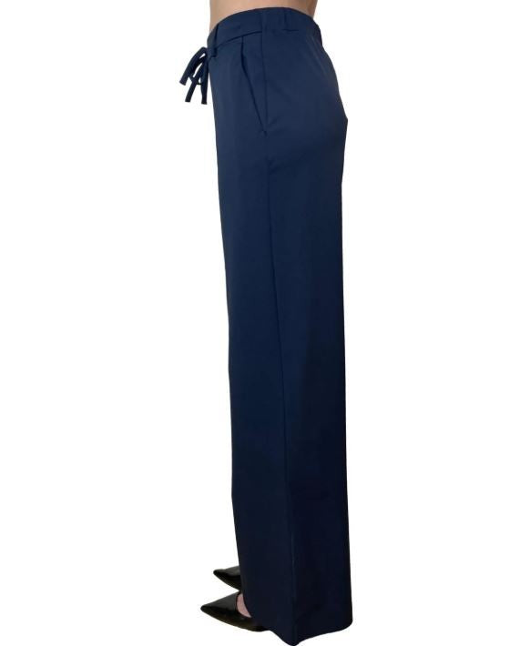 Max Mara Wide-Leg Technical Jersey Trousers With Adjustable Waistband