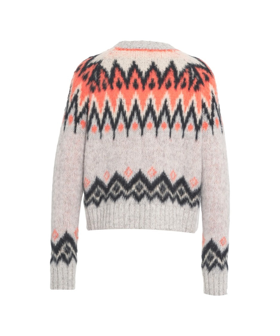 Roberto Collina Norwegian-Patterned Knit Sweater With Ribbed Trim