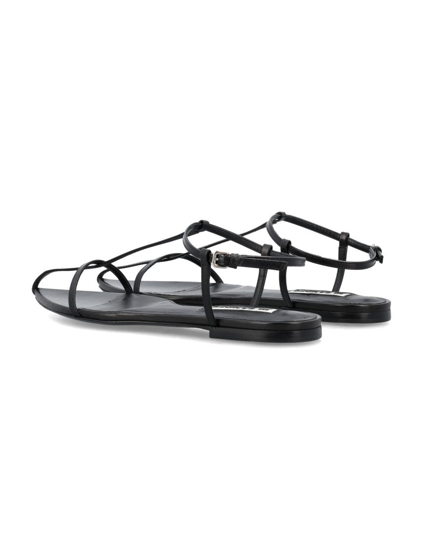 Jil Sander Leather Pointed Flat Sandals