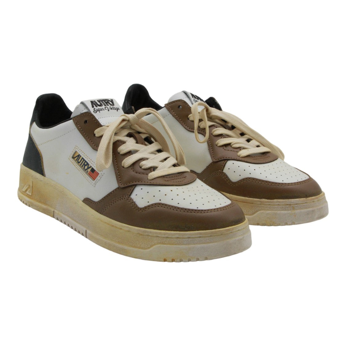Autry Vintage Perforated Detail Sneakers
