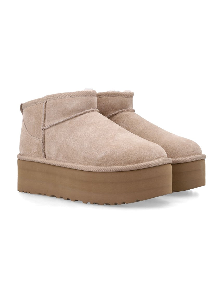 Ugg Classic Ultra Mini Platform Suede Ankle Boots