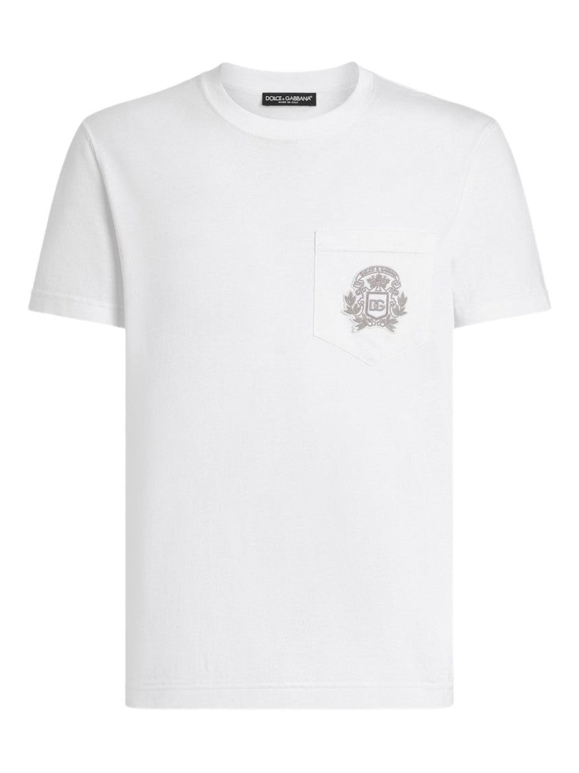 Dolce & Gabbana Classic Crewneck T-Shirt With Embroidered Emblem