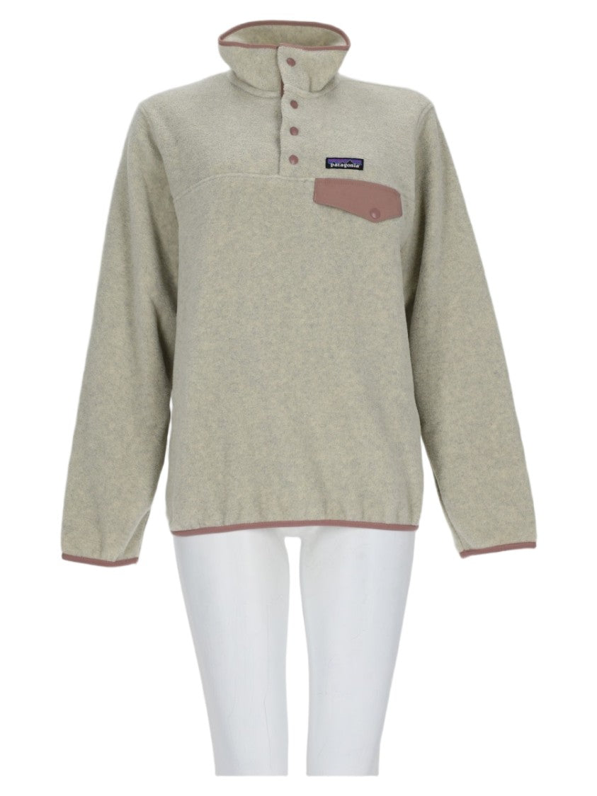 Patagonia Relaxed Fit High Collar Sweater With Buttoned Placket