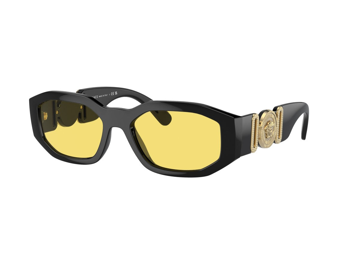 Versace Oversized Geometric Gold Medallion Sunglasses