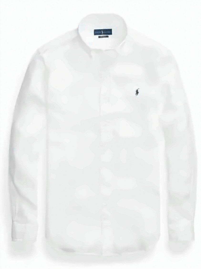Polo Ralph Lauren Long-Sleeve Linen Shirt With Classic Button-Down Front