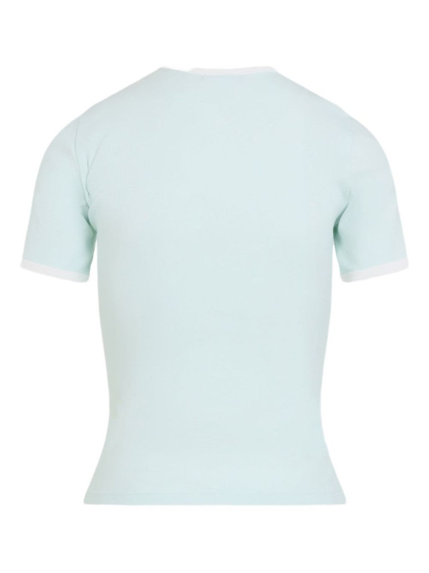 Courrèges Fitted Short-Sleeve Top With Contrasting Trim