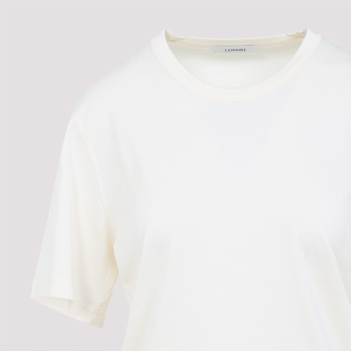 Lemaire Rib White Cotton T-Shirt