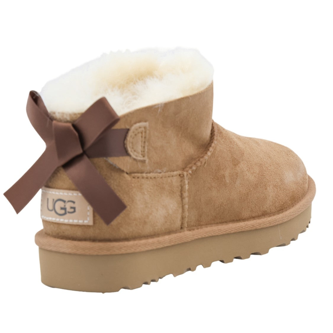 Ugg Suede Plush Decorative Bow Boots
