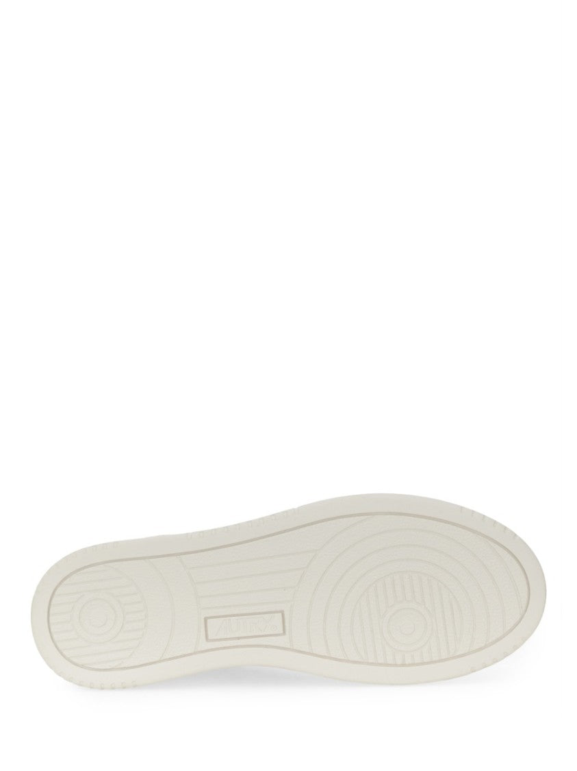 Autry White Medalist Low Goat Leather Perforated Sneakers