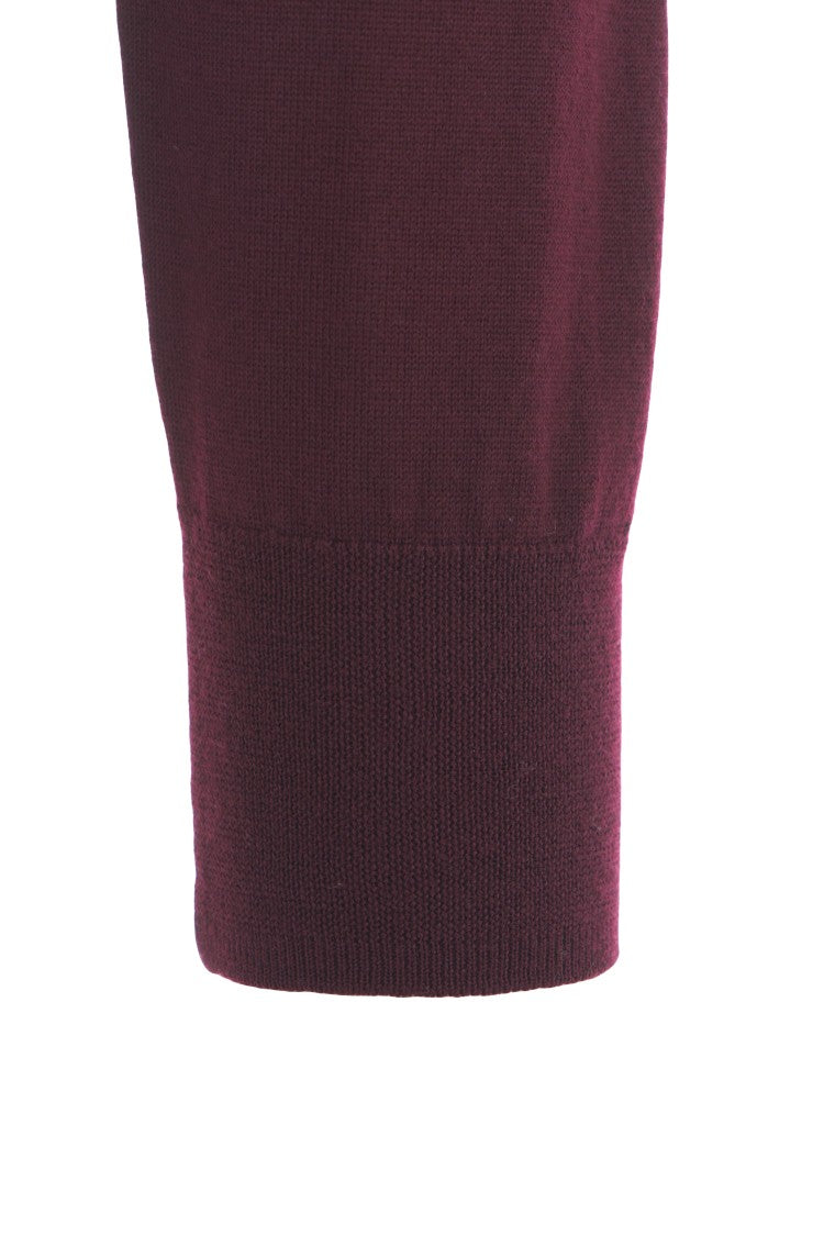 Paolo Pecora Burgundy Wool Knit Sweater