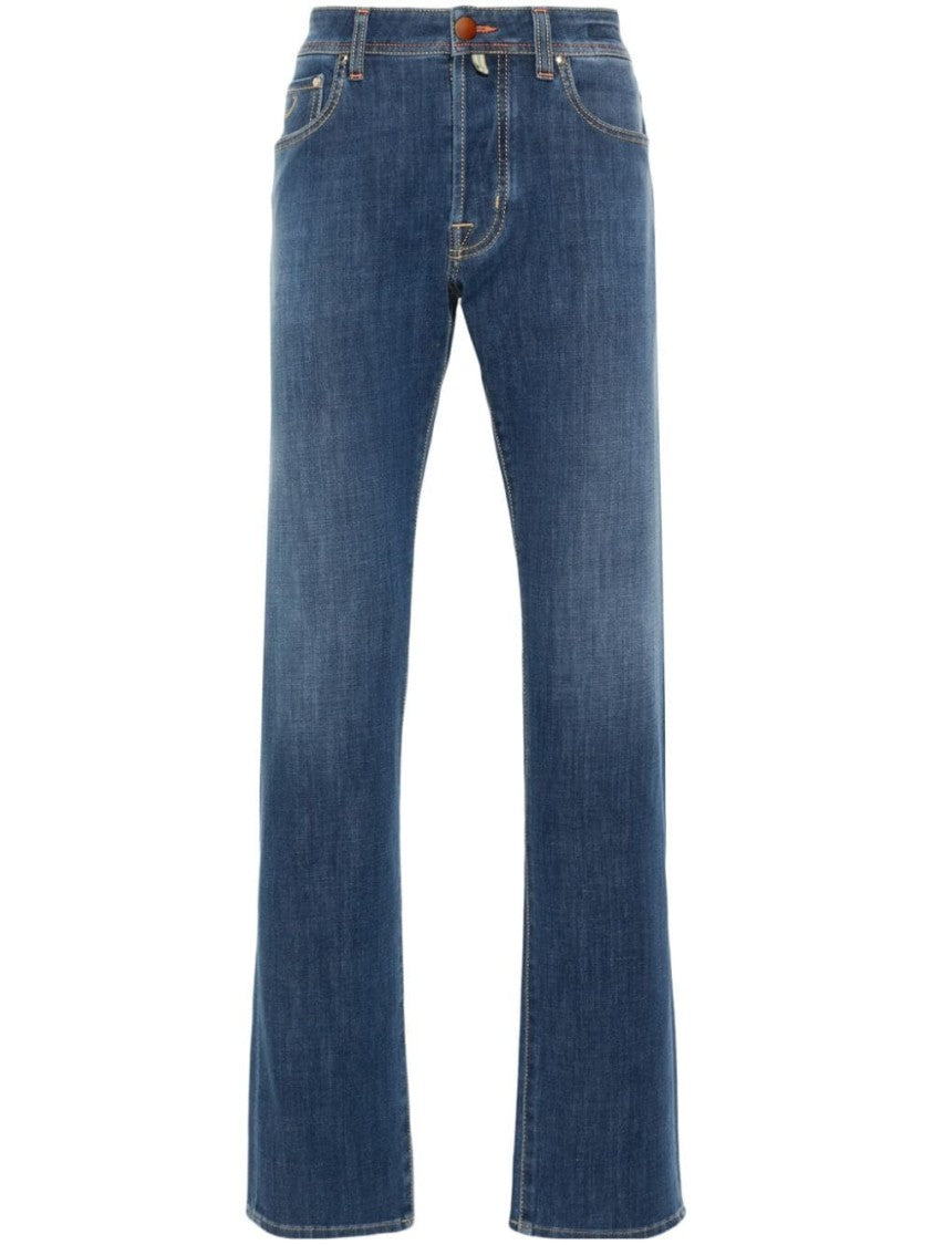Jacob Cohen Indigo Blue Cotton Blend Bard Jeans