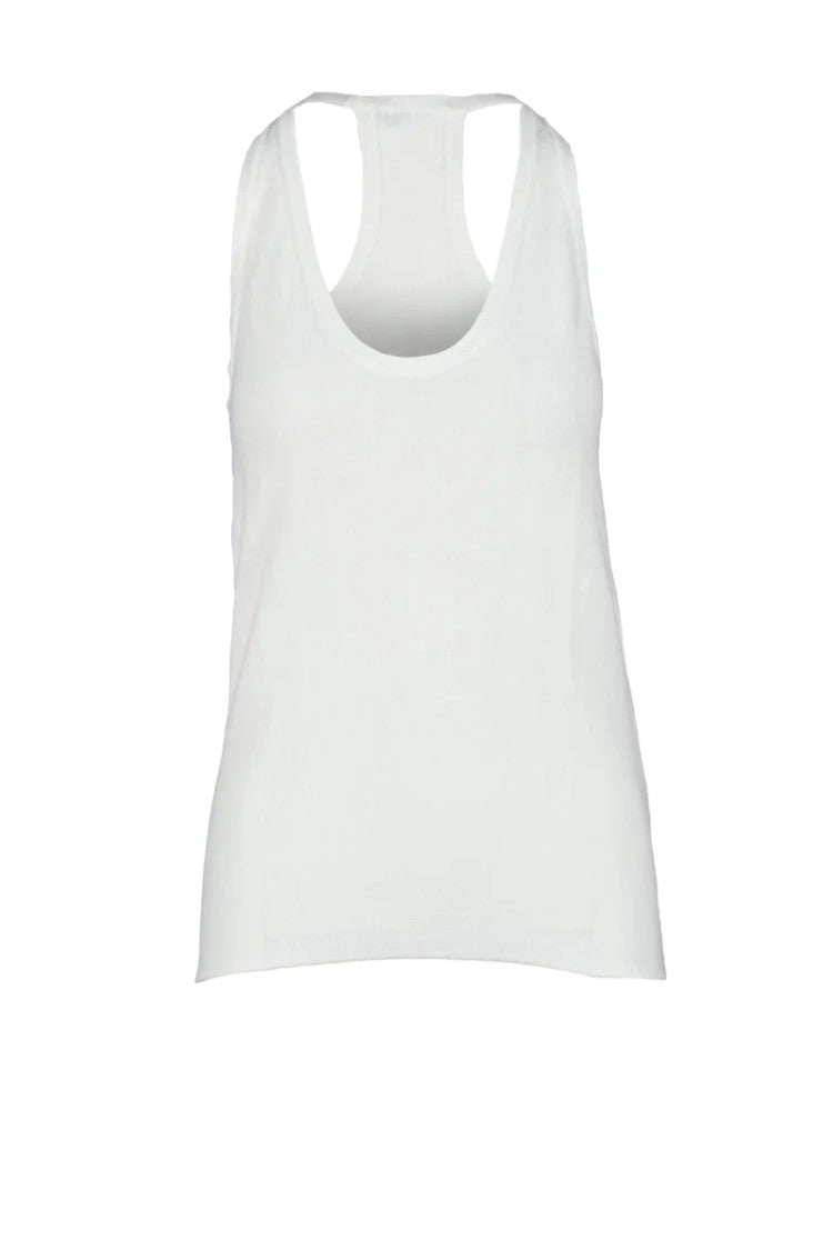 Vertige White Racerback Cotton Tank Top