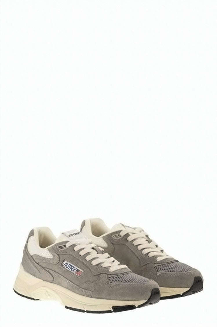 Autry Layered Suede And Mesh Sneakers
