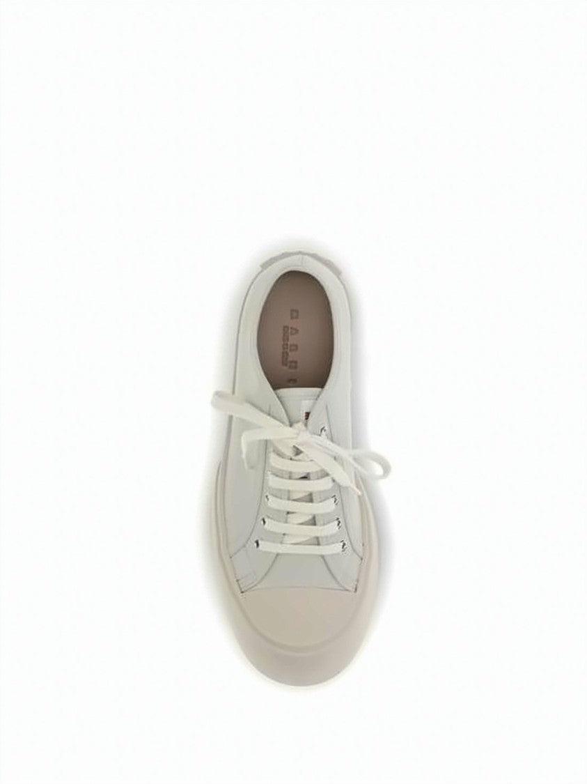 Marni Calf Leather Sneakers With Embossed Logo Detail
