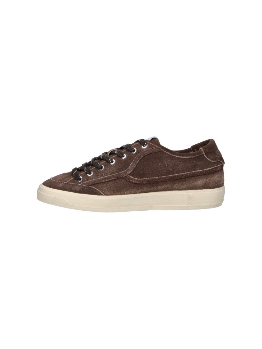Autry Brown Windscape Suede Low-Top Vintage Sneakers