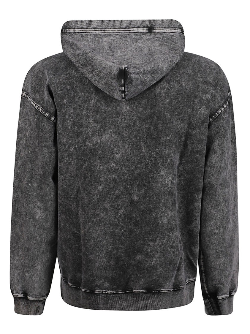 Diesel S-Boxt Tuk Washed Black Cotton Sweatshirt