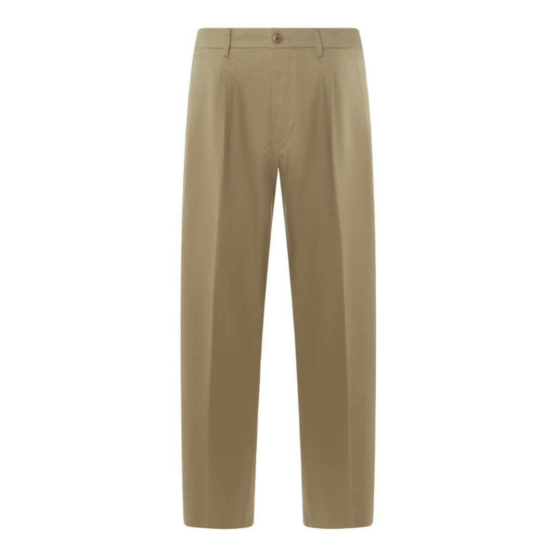 Nn.07 Straight-Leg Trousers With Front Pleats And Buckle Detail