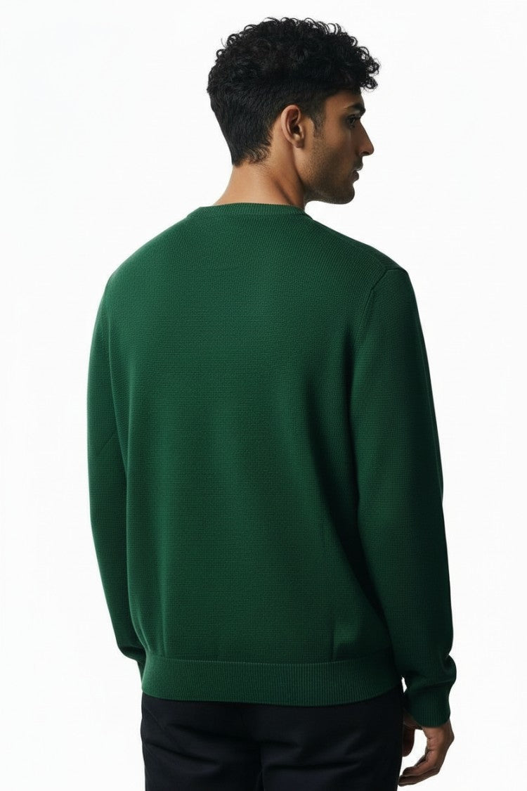 Calvin Klein Long-Sleeved Knit Top In Organic Cotton