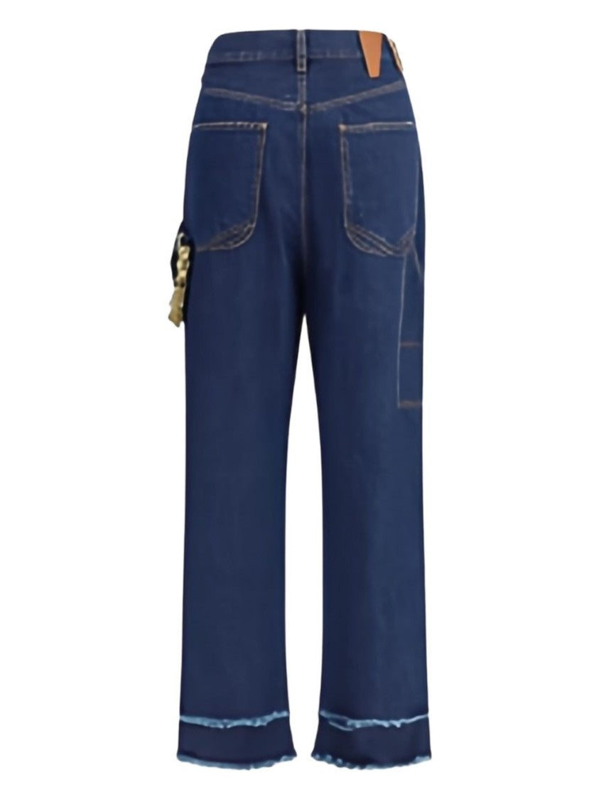 Darkpark Relaxed Fit Denim Jeans With Raw Hem