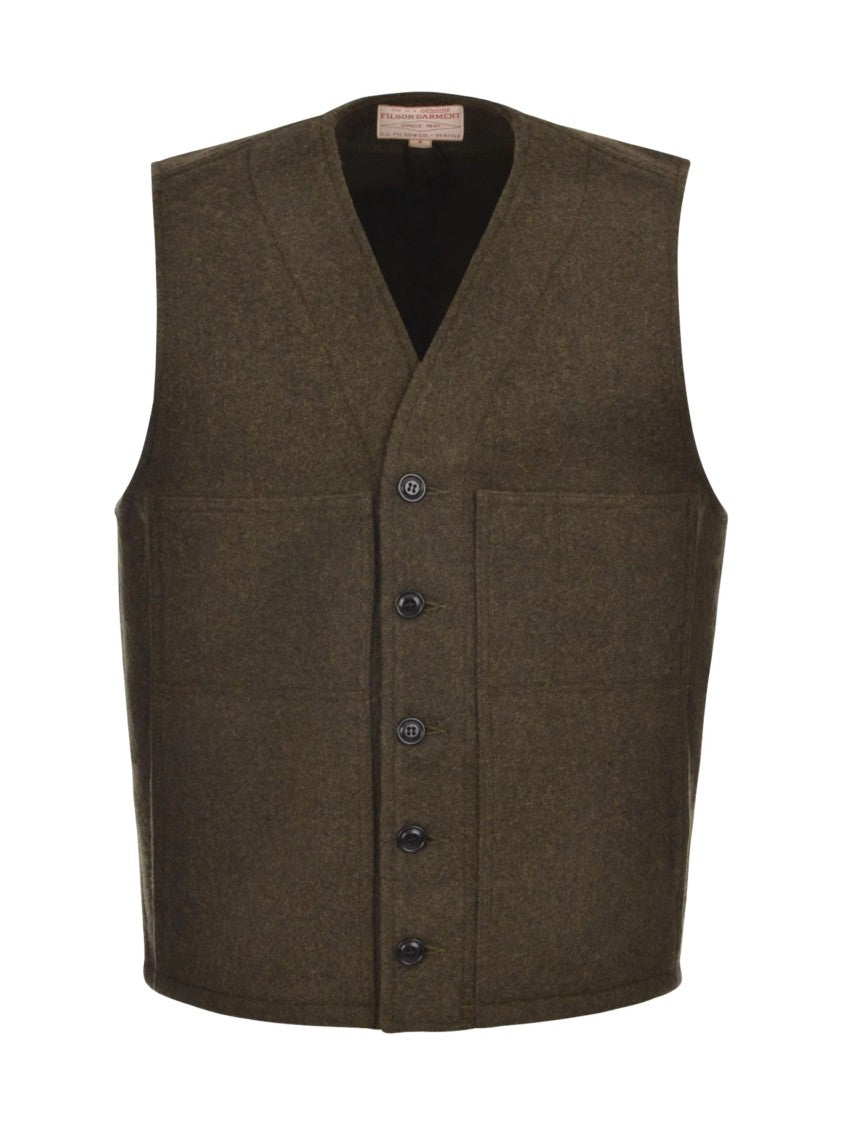 Filson Mackinaw Dark Green Wool Vest