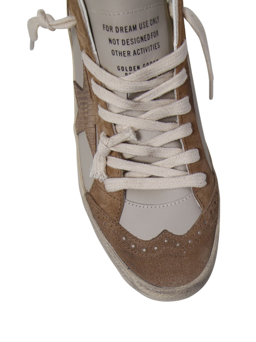 Golden Goose Mid Star Leather Upper Nabuk Star Suede Toe