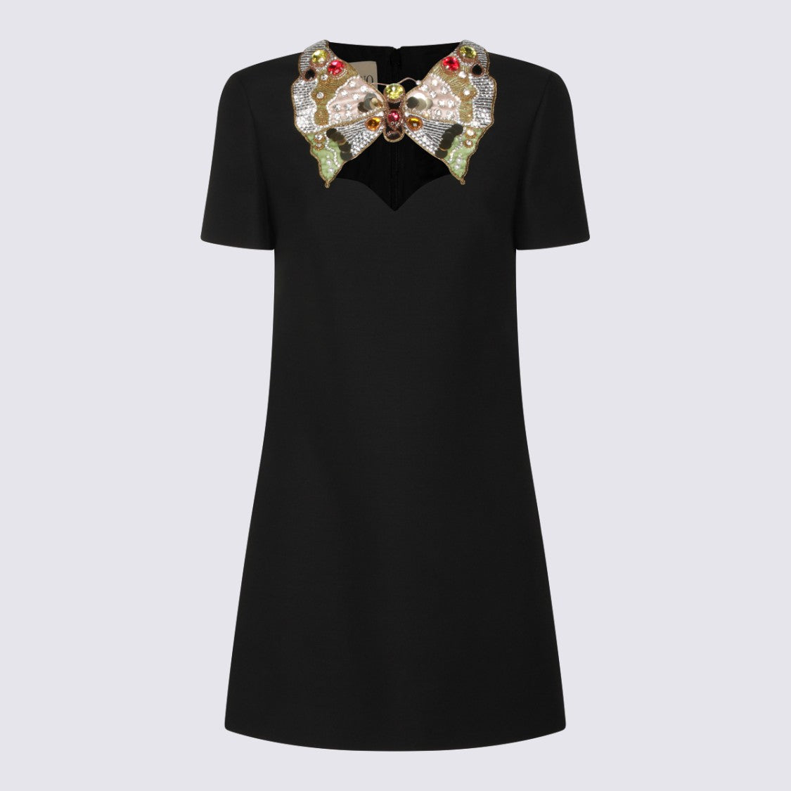 Valentino Black Wool Blend Dress