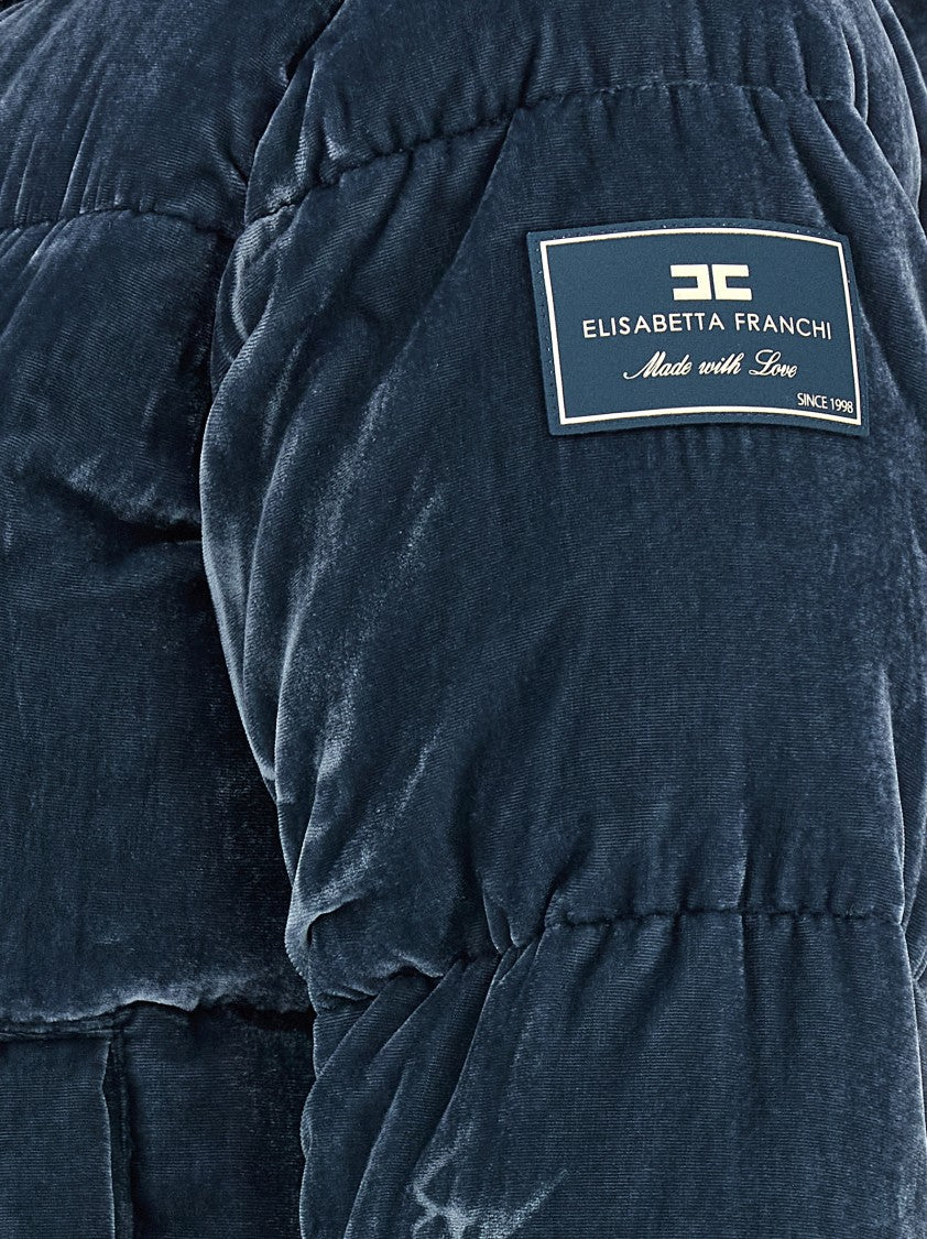 Elisabetta Franchi Velvet Down Jacket