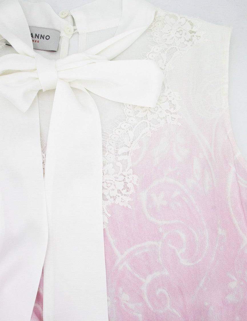 Ermanno Firenze Pink Lace Viscose Jumpsuit