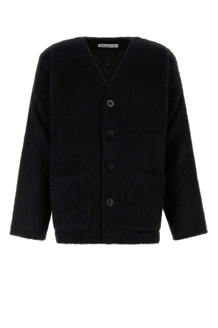 Our Legacy Black Wool Blend Cardigan